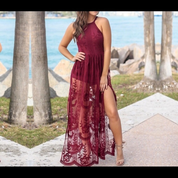 ❌SOLD❌ LACE MAXI ROMPER - Picture 2 of 4